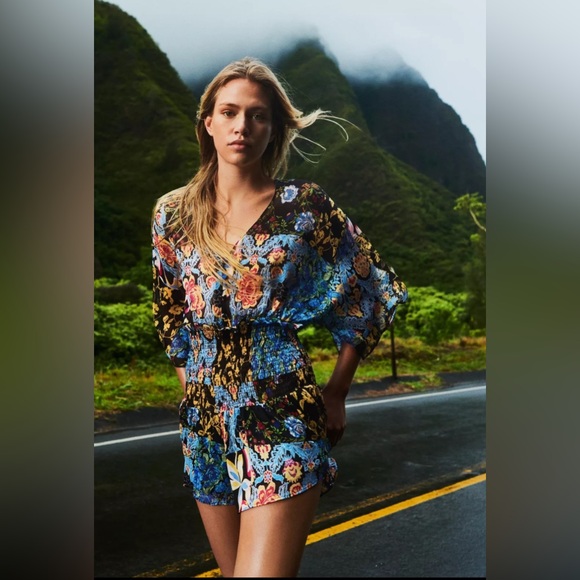 Zara Pants - Zara floral Patchwork romper